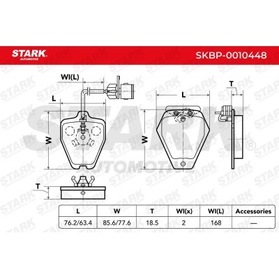 Brake Pads Set Stark SKBP-0010448 SKBP-0010448 - photo 3