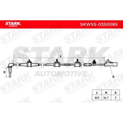 ABS Sensor Stark SKWSS-0350085 SKWSS-0350085 - photo 3