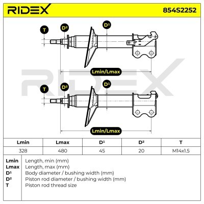 Shock Absorber RIDEX 854S2252 854S2252 - photo 7