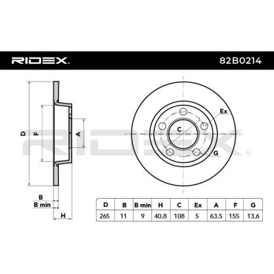 Brake Disc RIDEX 82B0214 82B0214 - photo 4