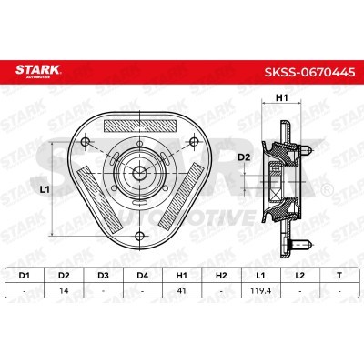 Strut Support Bearing Front Stark SKSS-0670445 SKSS-0670445 - photo 5