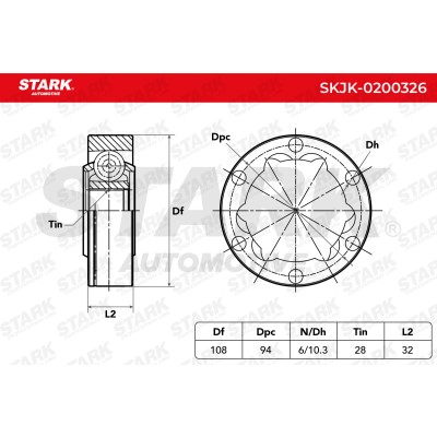 Joint Kit, Drive Shaft Stark SKJK-0200326 SKJK-0200326 - photo 4