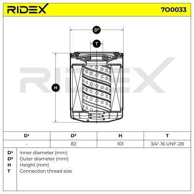 Oil Filter RIDEX 7O0033 7O0033 - photo 6