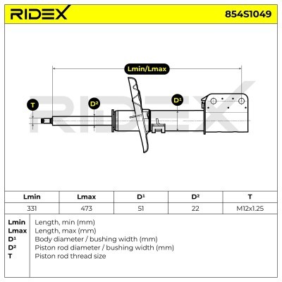 Shock Absorber RIDEX 854S1049 854S1049 - photo 12
