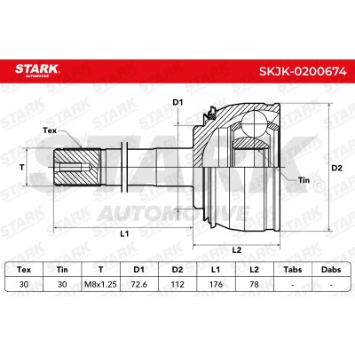 Joint Kit, Drive Shaft Stark SKJK-0200674 SKJK-0200674 - photo 7