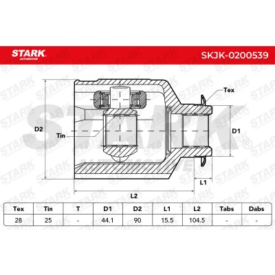 Joint Kit, Drive Shaft Stark SKJK-0200539 SKJK-0200539 - photo 7