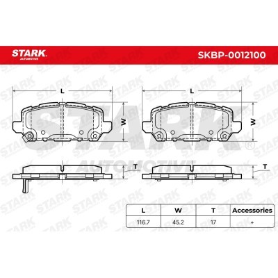 Brake Pads Set Stark SKBP-0012100 SKBP-0012100 - photo 7