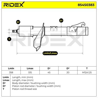 Shock Absorber RIDEX 854S0383 854S0383 - photo 9