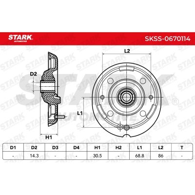 Strut Support Bearing Front Stark SKSS-0670114 SKSS-0670114 - photo 3