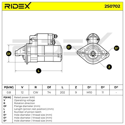 Starter RIDEX 2S0702 2S0702 - photo 7