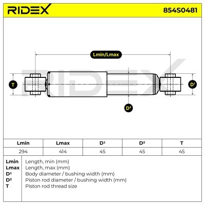 Shock Absorber RIDEX 854S0481 854S0481 - photo 5