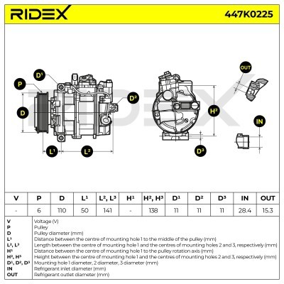 Compressor, Air Conditioning VW Touareg 447K0225 - photo 7