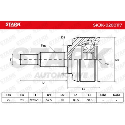 Joint Kit, Drive Shaft Stark SKJK-0200117 SKJK-0200117 - photo 6