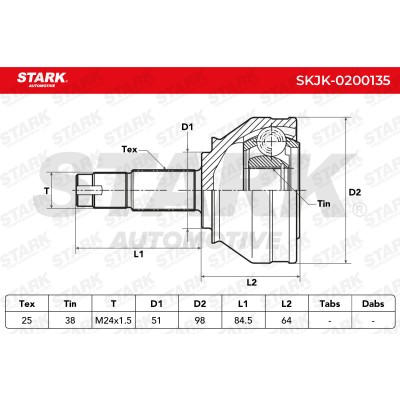 Joint Kit, Drive Shaft Stark SKJK-0200135 SKJK-0200135 - photo 7