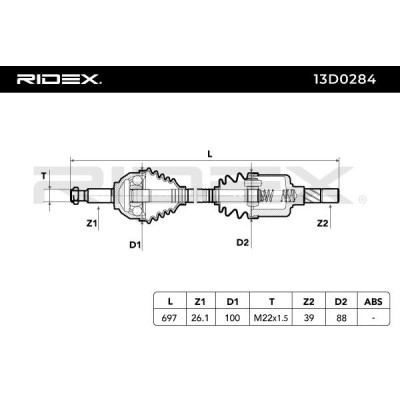 Drive Shaft RIDEX 13D0284 13D0284 - photo 7