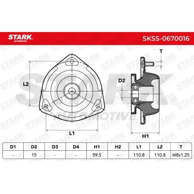 Strut Support Bearing Front Stark SKSS-0670016 SKSS-0670016 - photo 5