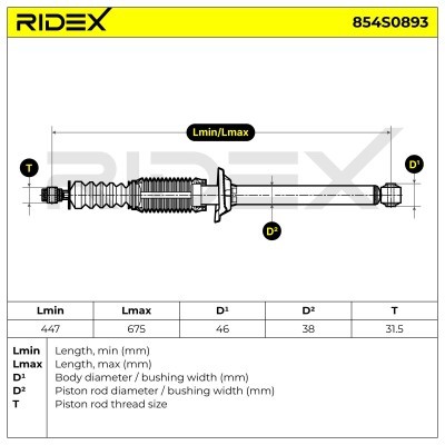 Shock Absorber RIDEX 854S0893 854S0893 - photo 12
