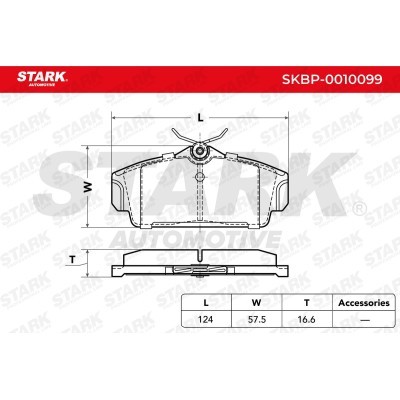 Brake Pads Set Stark SKBP-0010099 SKBP-0010099 - photo 3