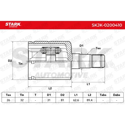 Joint Kit, Drive Shaft Stark SKJK-0200410 SKJK-0200410 - photo 4