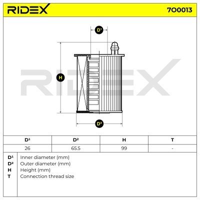 Oil Filter RIDEX 7O0013 7O0013 - photo 6