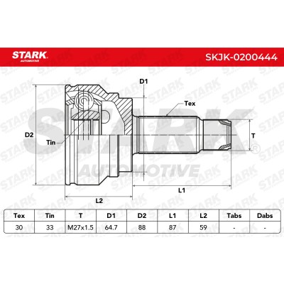 Joint Kit, Drive Shaft Stark SKJK-0200444 SKJK-0200444 - photo 5