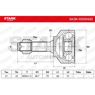 Joint Kit, Drive Shaft Stark SKJK-0200432 SKJK-0200432 - photo 5