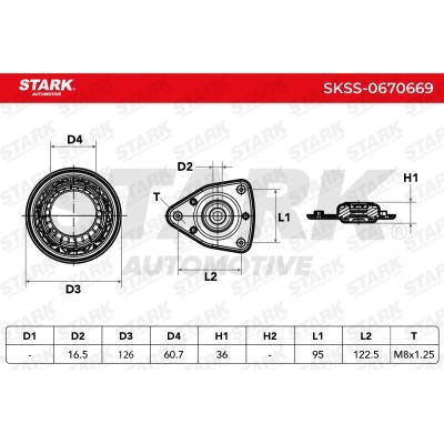 Strut Support Bearing Front Stark SKSS-0670669 SKSS-0670669 - photo 4