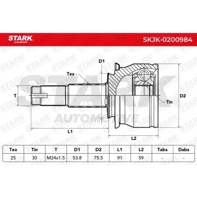 Joint Kit, Drive Shaft Stark SKJK-0200984 SKJK-0200984 - photo 5