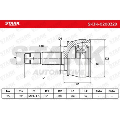 Joint Kit, Drive Shaft Stark SKJK-0200329 SKJK-0200329 - photo 5