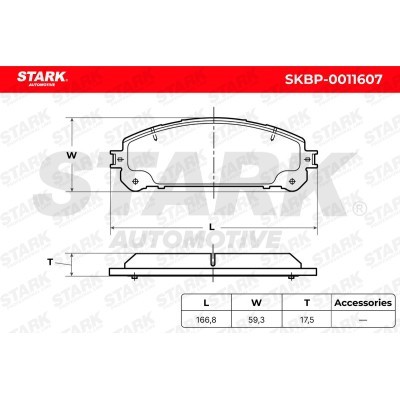 Brake Pads Set Stark SKBP-0011607 SKBP-0011607 - photo 6