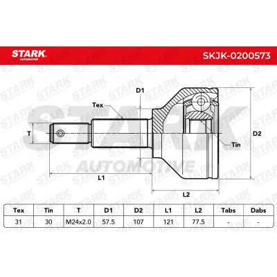 Joint Kit, Drive Shaft Stark SKJK-0200573 SKJK-0200573 - photo 4