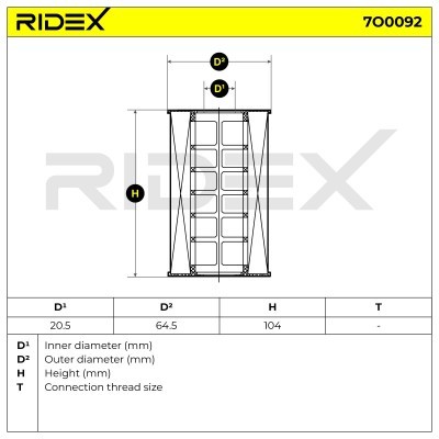 Oil Filter RIDEX 7O0092 7O0092 - photo 5