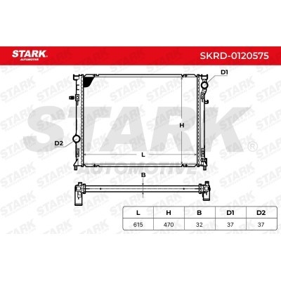 Radiator, Engine Cooling Stark SKRD-0120575 SKRD-0120575 - photo 4