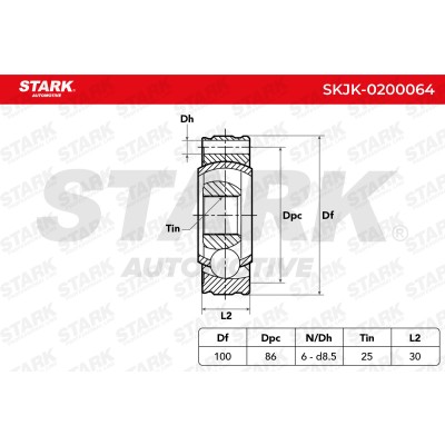 Joint Kit, Drive Shaft Stark SKJK-0200064 SKJK-0200064 - photo 5