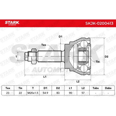 Joint Kit, Drive Shaft Stark SKJK-0200413 SKJK-0200413 - photo 4