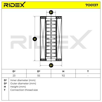 Oil Filter RIDEX 7O0137 7O0137 - photo 5