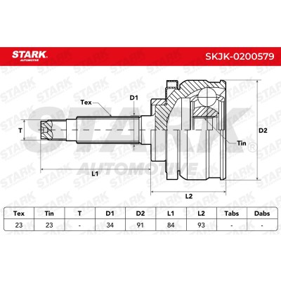 Joint Kit, Drive Shaft Stark SKJK-0200579 SKJK-0200579 - photo 5