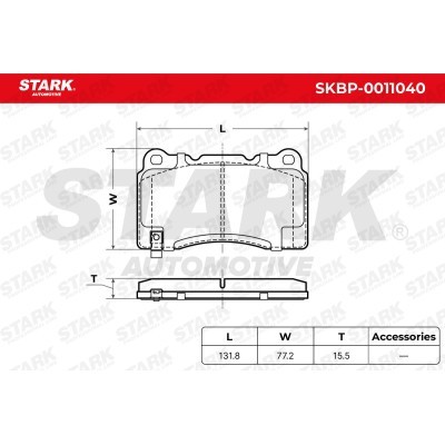Brake Pads Set Stark SKBP-0011040 SKBP-0011040 - photo 3