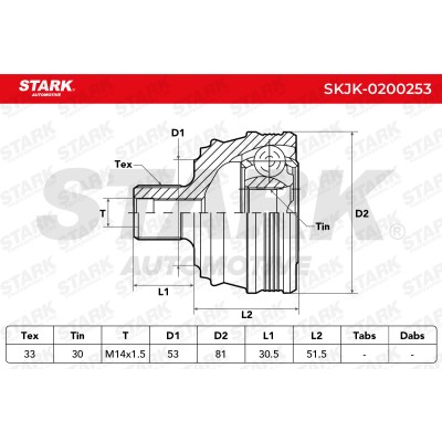 Joint Kit, Drive Shaft Stark SKJK-0200253 SKJK-0200253 - photo 7