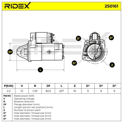 Starter RIDEX 2S0161 2S0161 - photo 5
