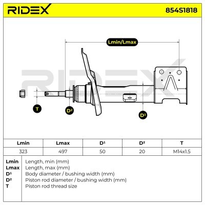 Shock Absorber RIDEX 854S1818 854S1818 - photo 8