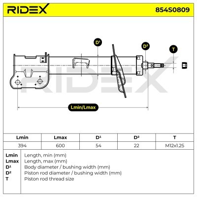 Shock Absorber RIDEX 854S0809 854S0809 - photo 5