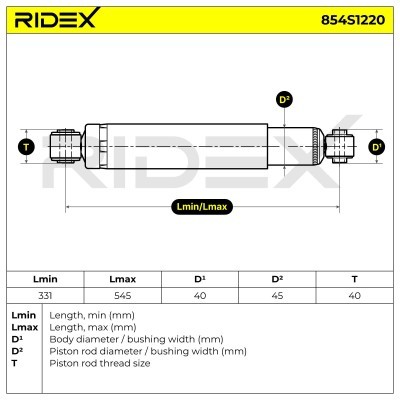 Shock Absorber RIDEX 854S1220 854S1220 - photo 7
