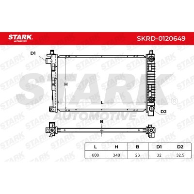 Radiator, Engine Cooling Stark SKRD-0120649 SKRD-0120649 - photo 4