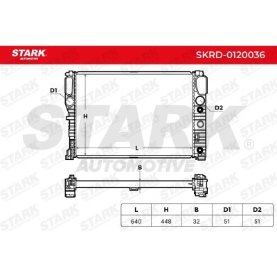 Radiator, Engine Cooling Stark SKRD-0120036 SKRD-0120036 - photo 4