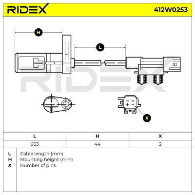 ABS Sensor RIDEX 412W0253 412W0253 - photo 6