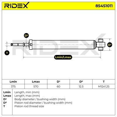 Shock Absorber RIDEX 854S1011 854S1011 - photo 5
