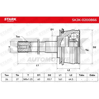 Joint Kit, Drive Shaft Stark SKJK-0200866 SKJK-0200866 - photo 7