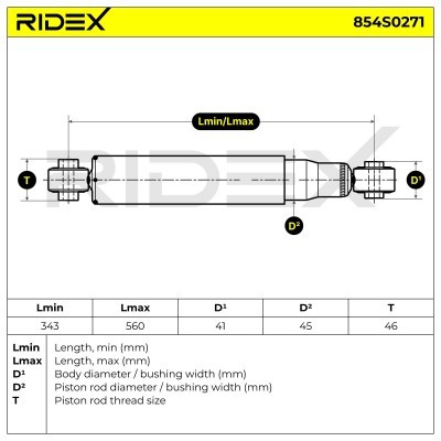 Shock Absorber RIDEX 854S0271 854S0271 - photo 8