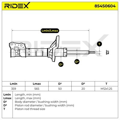 Shock Absorber RIDEX 854S0604 854S0604 - photo 9